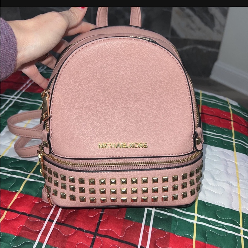 Pink leather Michael Kors backpack